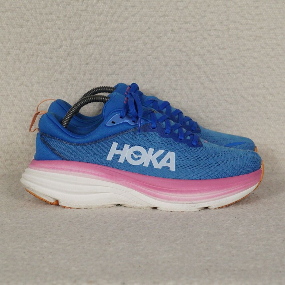 Hoka Bondi 8 Running Shoes Womens 10B Coastal Sky Model 1127952 Sneaker CSAA